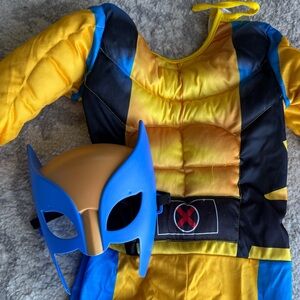 Kids Wolverine Costume with Mask - Blue and Yellow